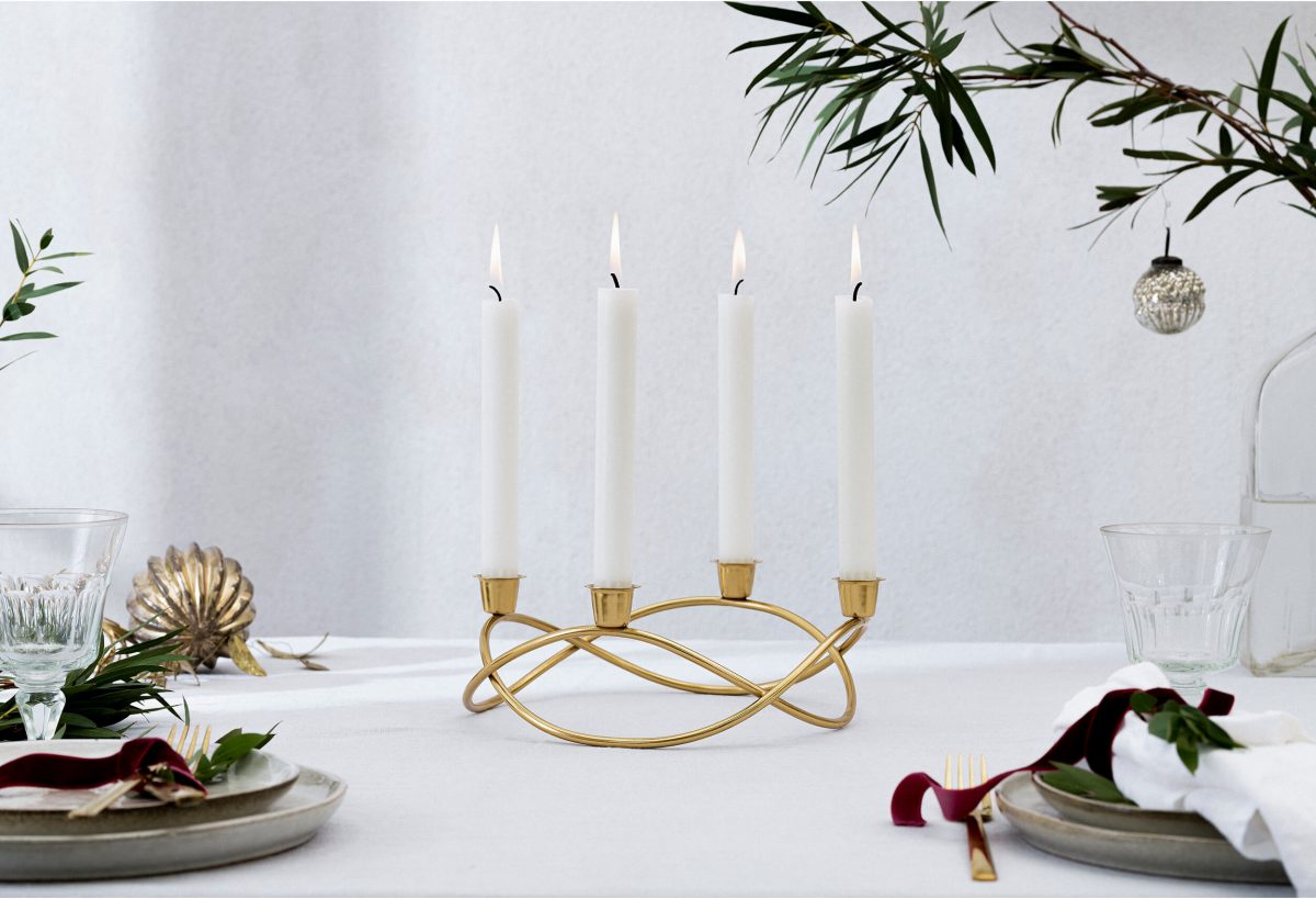 Candelabra by a window, Christmas feeling.